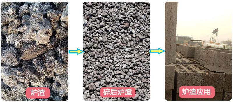 爐渣破碎前后及應(yīng)用 爐渣破碎前后及應(yīng)用