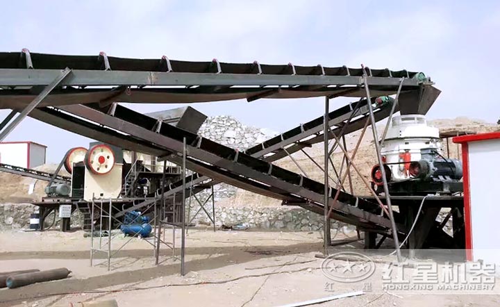 當物料較大時，可選擇破碎設備先進行處理