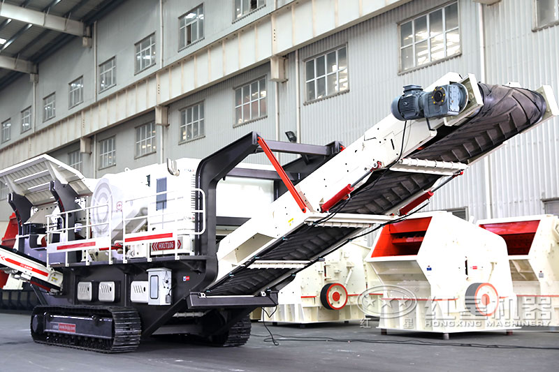 移動鄂式碎沙機(jī)設(shè)備實拍圖