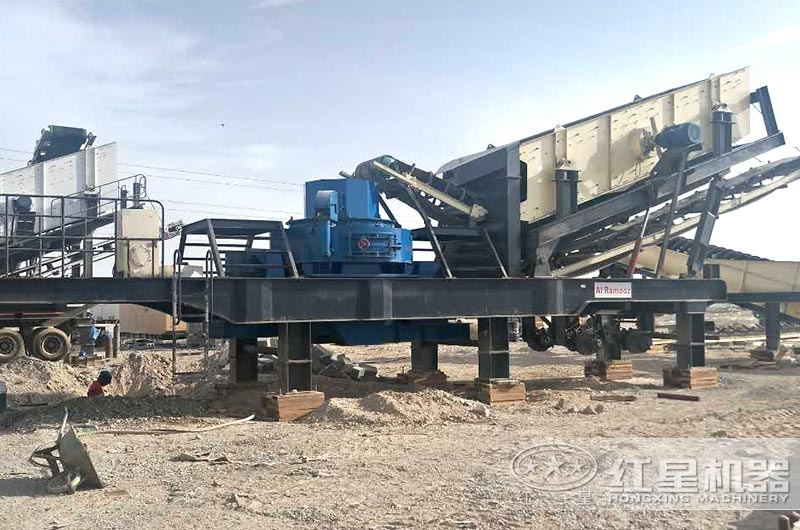移動制砂機生產現(xiàn)場